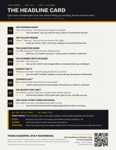 The Headline Card — Think Sharper