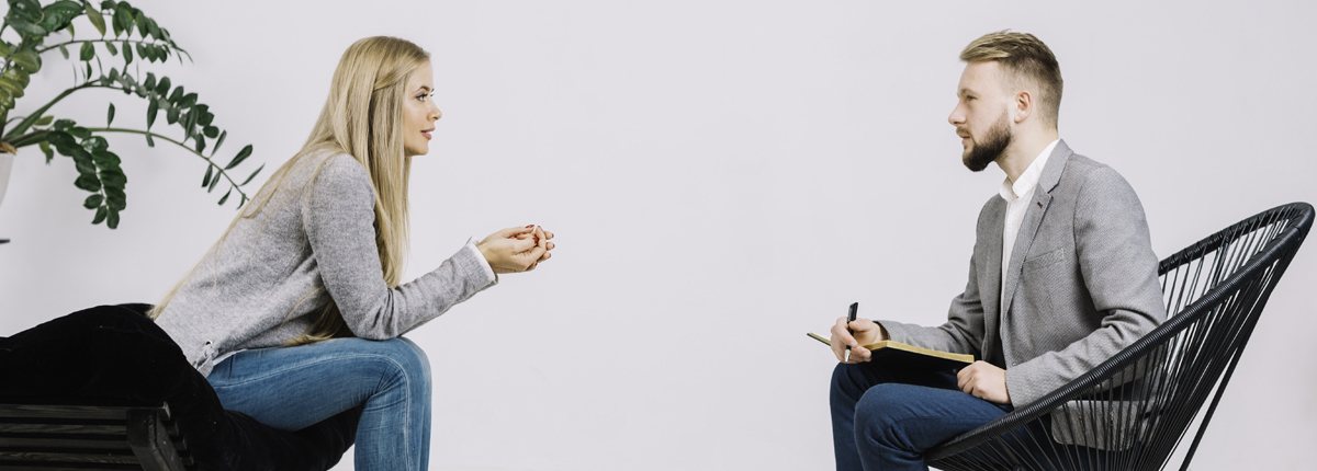 Image of a man and woman communication
